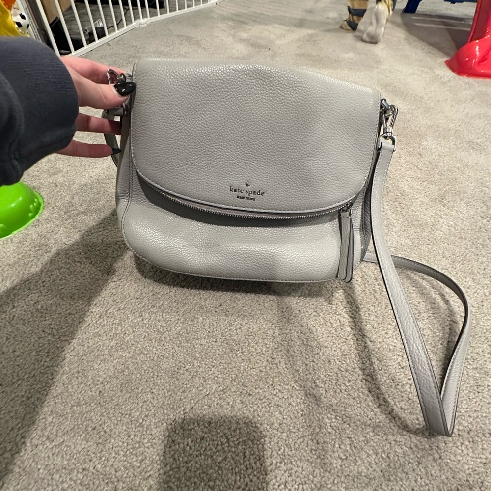 Kate Spade Light Gray Crossbody Bag